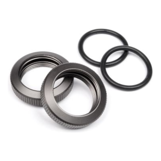 HPI 102155 Shock Adjuster Nut 20mm (Gunmetal/2Pcs)