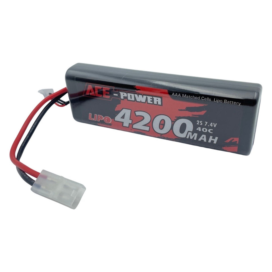 Ace Power 4200mah 2S 7.4v 40C Hard Case LiPo Battery Tamiya Connector