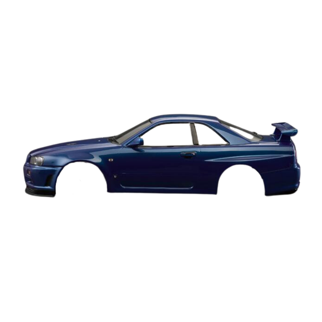 Gt R R34 Rc Body Shell Killerbody Nissan Skyline R34 GTR Blue Painted 1/10 RC Car Body Shell ...