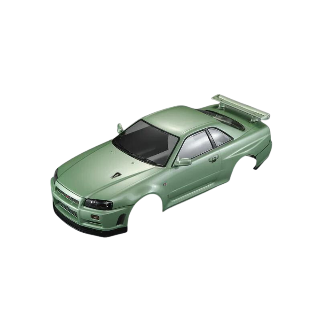 Gt R R34 Rc Body Shell Killerbody Nissan Skyline R34 GTR Green Painted 1/10 RC Car Body Shell ...