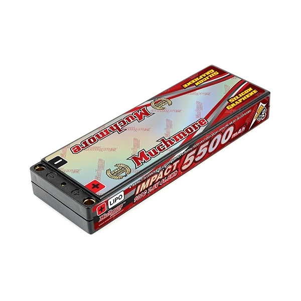 IMPACT SILICONE GRAPHINE S-LCG HV LI-PO BATTERY 5500MAH/7.6V 130C STANDARD LENGTH - MR-MLSG-SLCGHV5500