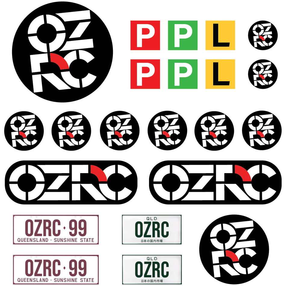 Ocrc Sticker OZRC 2022 Edition Decal Sticker Sheet 22pc