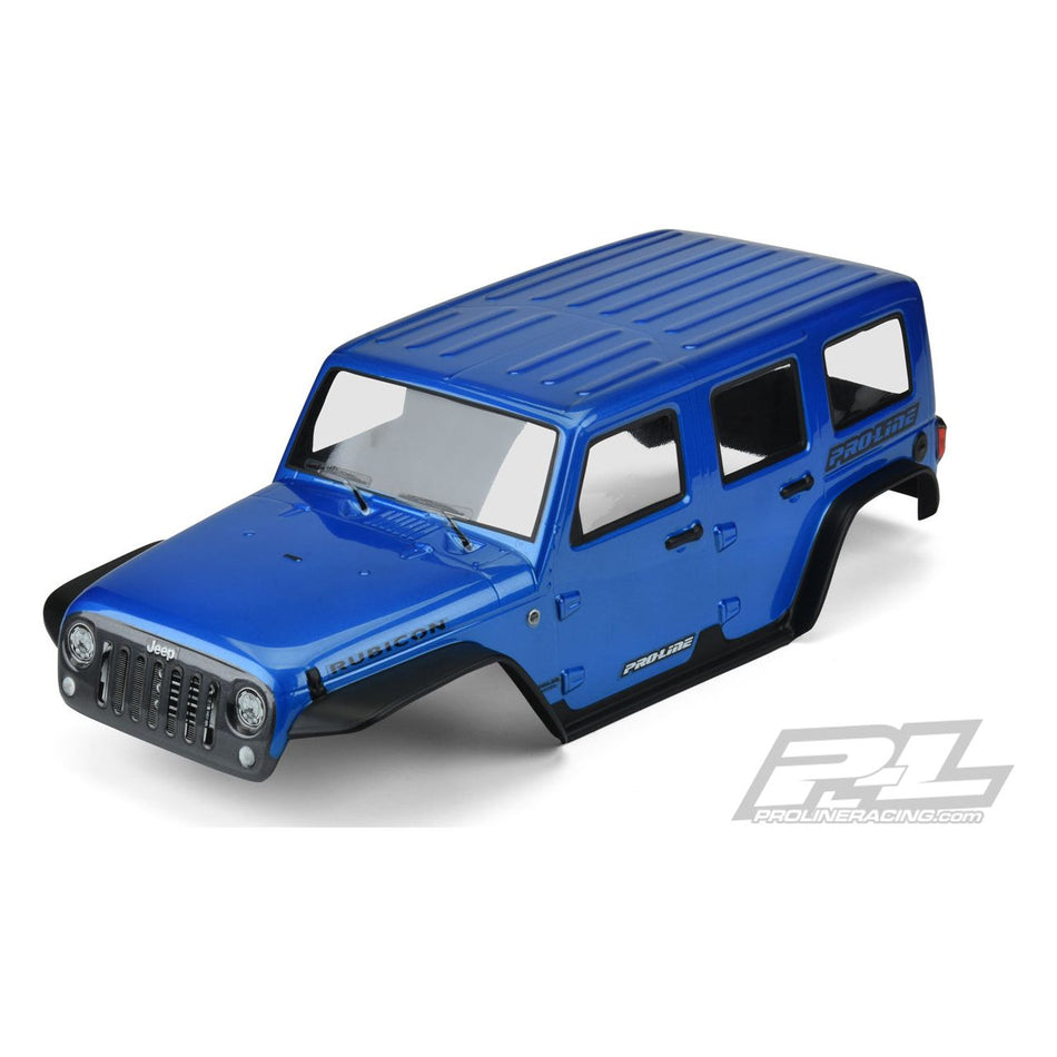 Pre-Painted / Pre-Cut Jeep Wrangler Unlimited Rubicon (blue) Body for TRX-4 PR3502-13