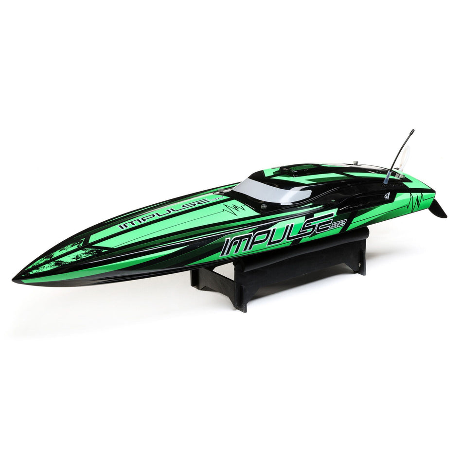 Pro Boat Impulse 32 RC Boat with Smart Technology RTR (Black / Green) PRB08037T1