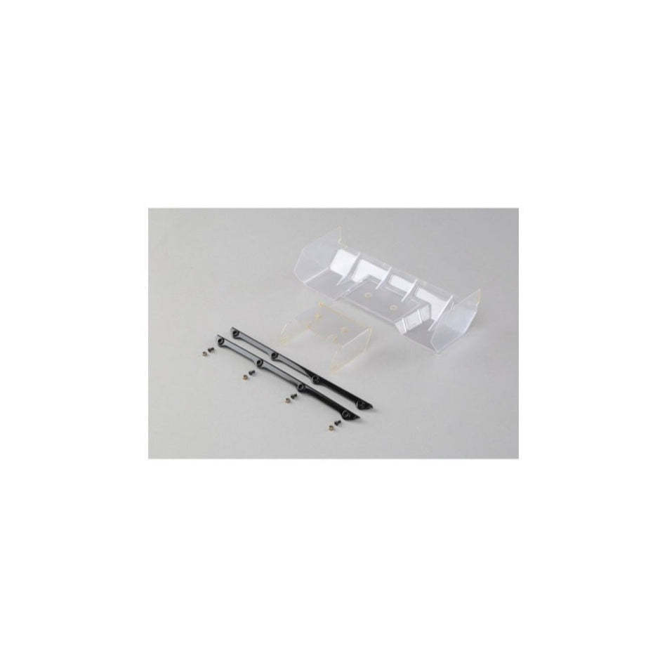 TLR 340004 Polycarbonate Wing, Pre Cut,Clear: 8/E/T 4.0