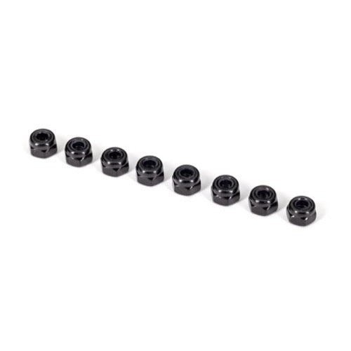 Traxxas 2745X Nuts 3mm Nylon Locking Black 8pc
