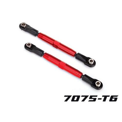 Traxxas 3644R Rear Camber Links 7075-T6 Aluminium Tubes with Rod Ends Red