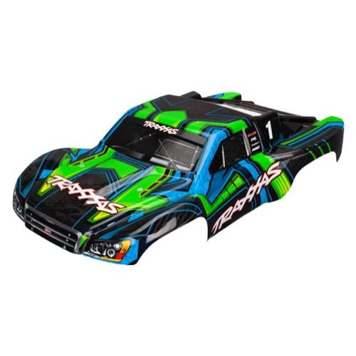 Traxxas 6844X Slash 4WD Body Decals Applied Green and Blue