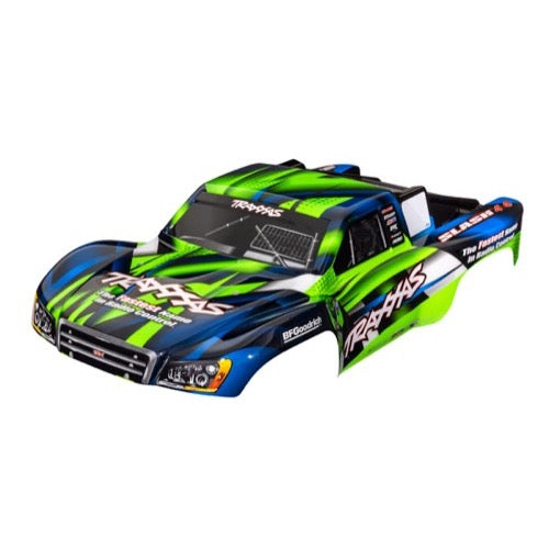 Traxxas 6928G Slash 4WD Body Decals Applied Blue and Green