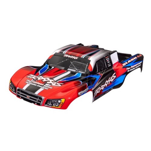 Traxxas 6928R Slash 4WD Body Decals Applied Red and Blue