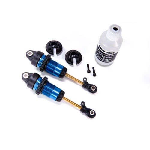 Traxxas 7461 GTR Long Shocks Assembled without Spings PTFE-coated Bodies with Tin Shafts Blue 2pc