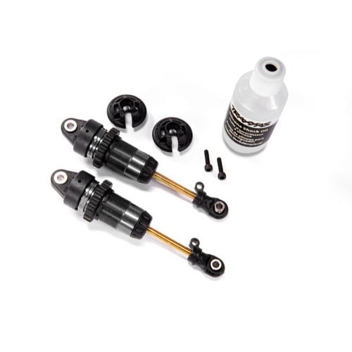 Traxxas Shocks GTR Long Hard-Anodized PTFE-Coated Bodies with TiN Shafts Assembled Without Springs 2pc 7461X