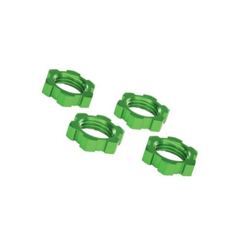 Traxxas 7758G Wheel Nuts Splined 17mm 4pc Green