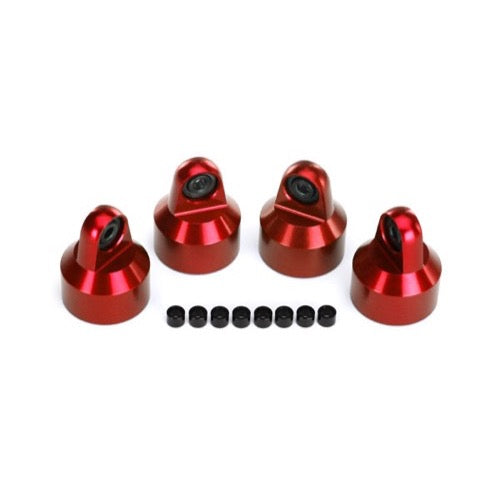 Traxxas 7764R Shock Caps Aluminium (Red)