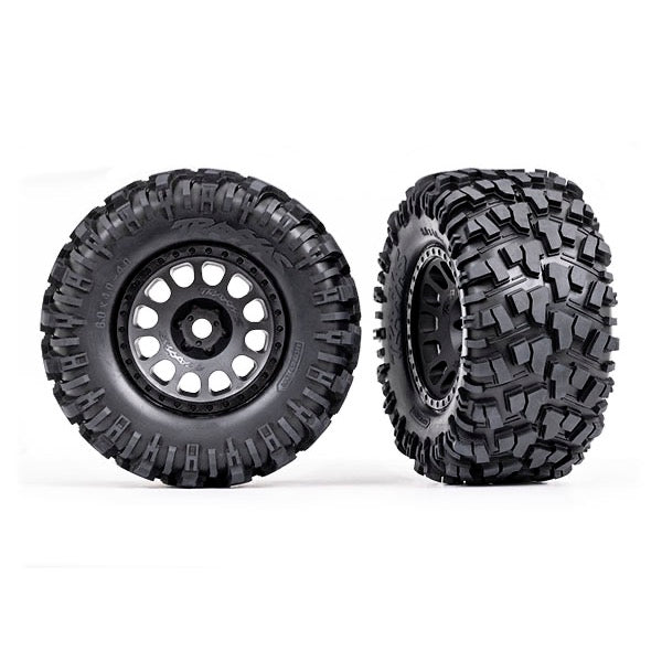 Traxxas 7875 AT Tyres and Wheels Assembled Left and Right Black