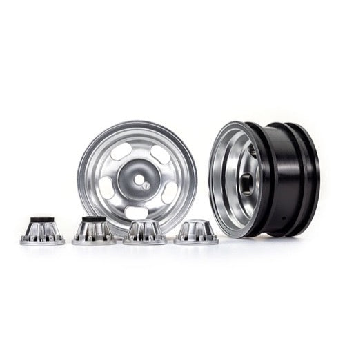 Traxxas 8158 Wheels 2.2 inch Satin Chrome with Center Caps Requires 8255A