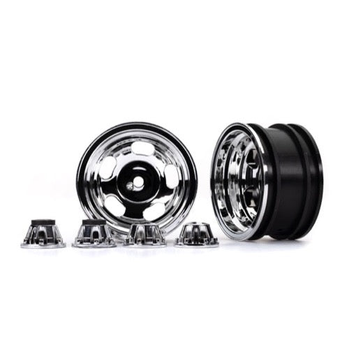 Traxxas 8158X Wheels 2.2 inch Chrome with Center Caps Requires 8255A