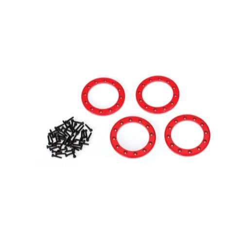 Traxxas 8169R Aluminium Beadlock Rings 1.9 inch Red 4pc