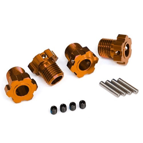 Traxxas Wheel Hubs Splined 17mm Orange Anodized 4pc 8654A