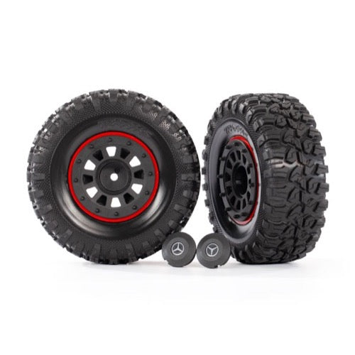 Traxxas 8874 Canyon RT 4.6 x 2.2 inch Tyres and 2.2 inch Black Mercedes-Benz G 63 Wheels Assembled and Glued 2pc(requires 8255A)