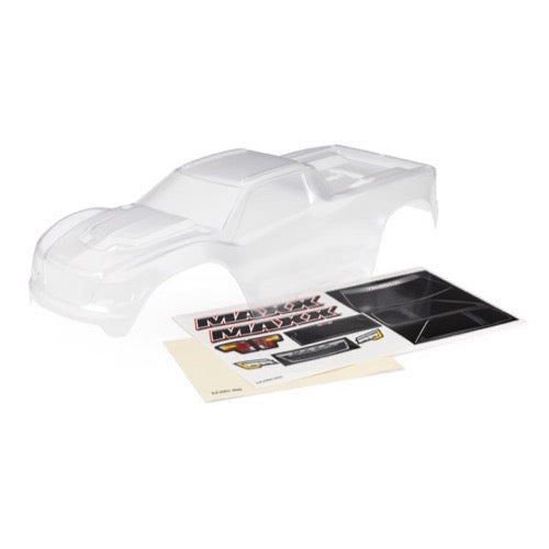 Traxxas 8918 Body Maxx Clear with Window Masks and Decal Sheet
