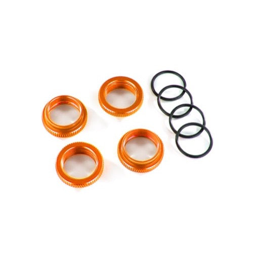 Traxxas 8968A Spring Retainer Adjuster GTMaxx Shocks Orange Anodised Aluminium 4pc