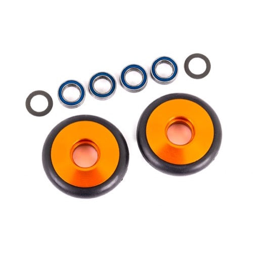 Traxxas 9461A Wheelie Bar Wheels 6061-T6 Aluminium Orange 2pc