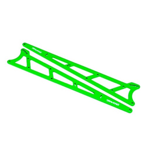 Traxxas 9462G Aluminium Wheelie Bar Side Plates Green 2pc