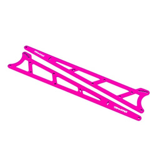 Traxxas 9462P Aluminium Wheelie Bar Side Plates Pink 2pc