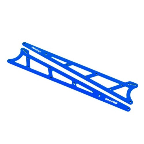 Traxxas 9462X Aluminium Wheelie Bar Side Plates Blue 2pc