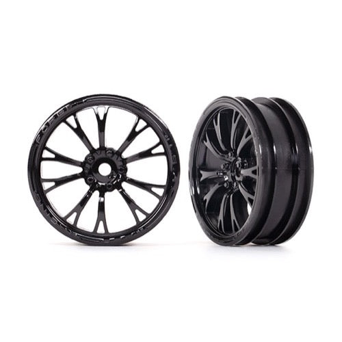 Traxxas 9472 Front Weld Gloss Black Wheels 2pc