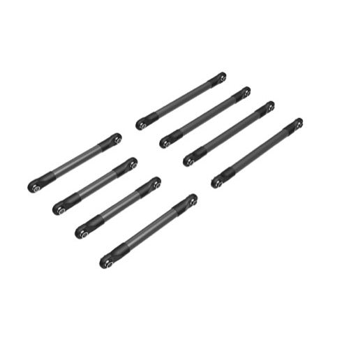 Traxxas 9749-GRAY 6061-T6 Aluminum Suspension Link Set Dark Titanium