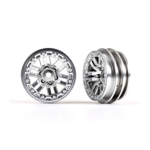 Traxxas 9768-SATIN Wheels 1.0inch Satin Chrome 2pc