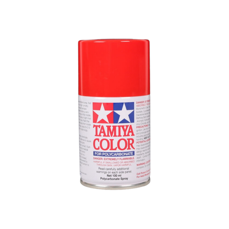Tamiya PS-34 Bright Red Polycarbonate Spray Paint 100ml 86034
