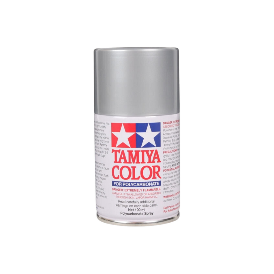 Tamiya PS-48 Semi-Gloss Silver Anodized Alum Polycarbonate Spray Paint 100ml 86048