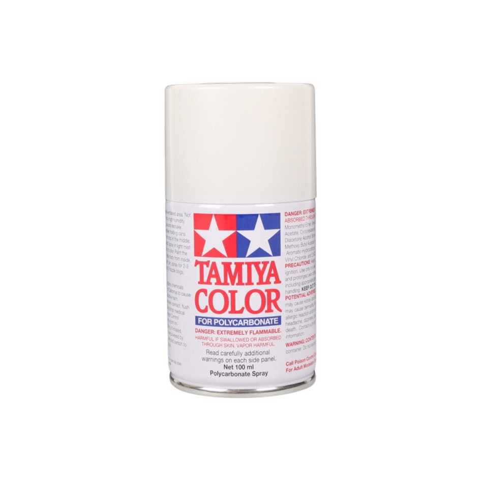 Tamiya PS-57 Pearl White Polycarbonate Spray Paint 100ml 86057