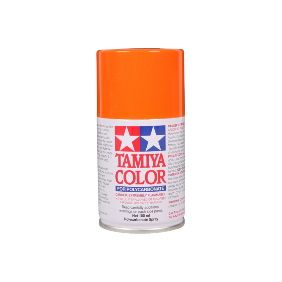 Tamiya PS-62 Pure Orange Polycarbonate Spray Paint 100ml 86062