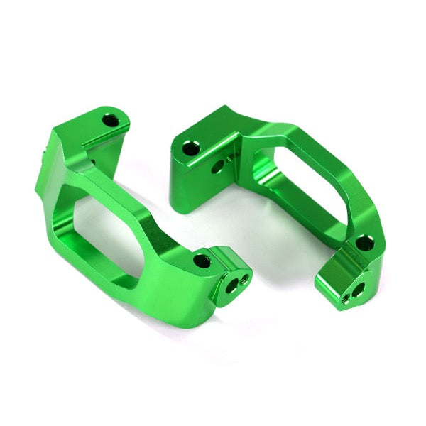 Traxxas 8932G Caster Blocks C-hubs Aluminium Green-anodized LEft and Right for Maxx