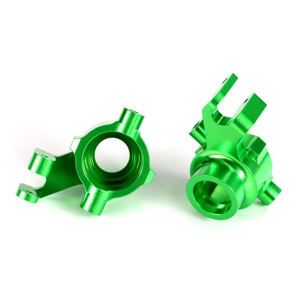 Traxxas 8937G Steering Blocks Aluminium Green-anodized Left & Right for Maxx