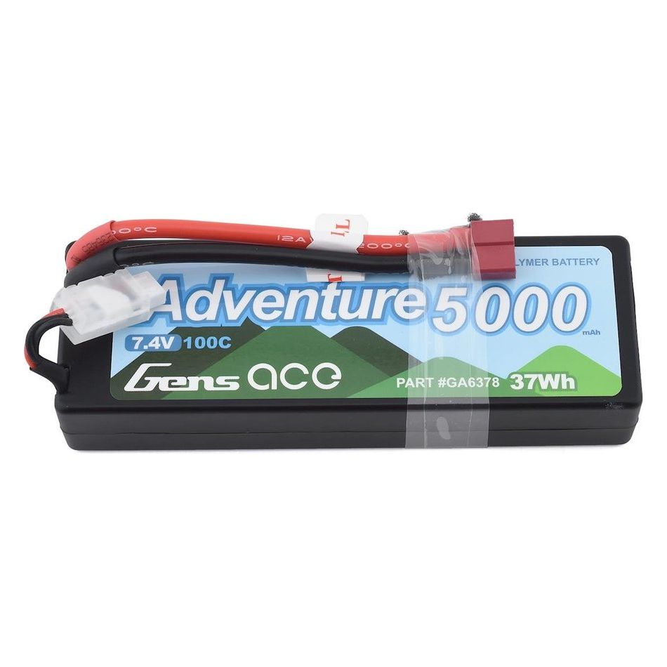 Gens Ace Adventure 5000mAh 100C 7.4V LiPo Battery Hard Case w/Deans Plug
