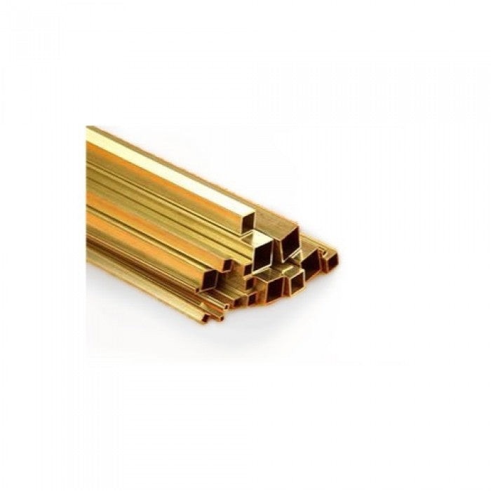 K&S Metals 9853 Brass Square Tube 5 x 300mm 0.45 Wall 2pc