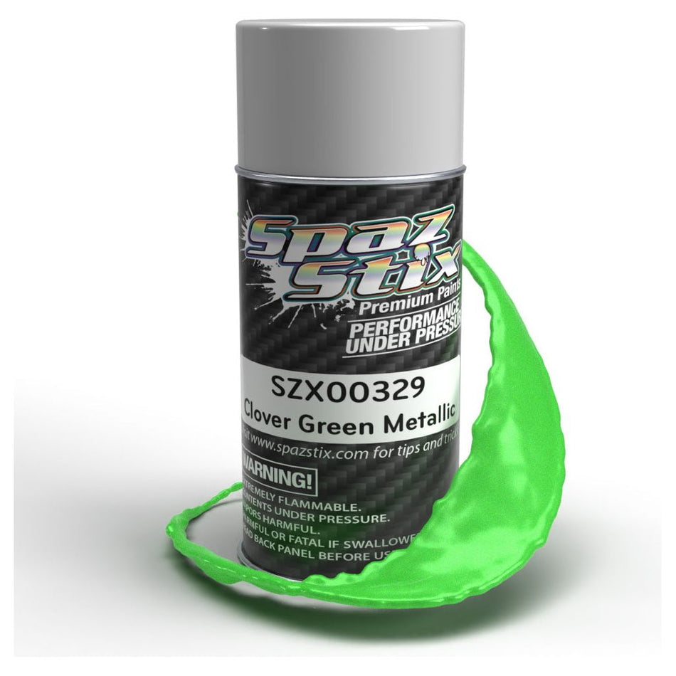 Spaz Stix Clover Green Metallic Paint, Aerosol 3.5oz 104ml Can SZX00329