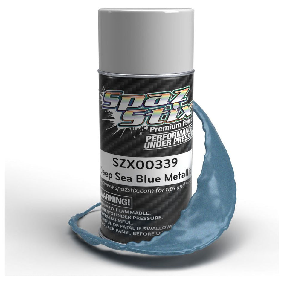 Spaz Stix Deep Sea Blue Metallic Paint, Aerosol 3.5oz 104ml Can SZX00339