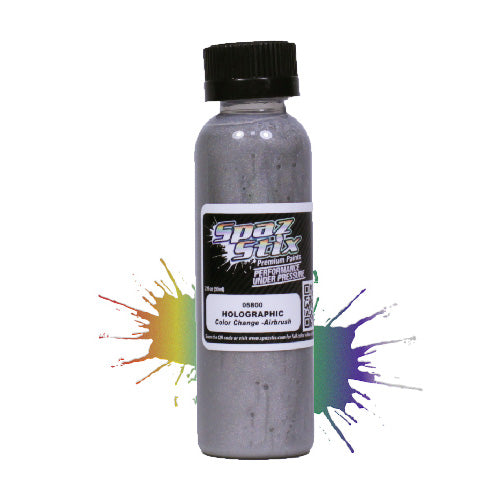 Spaz Stix Color Changing Airbrush Ready Paint, Holographic, 2oz 59ml Bottle SZX05800