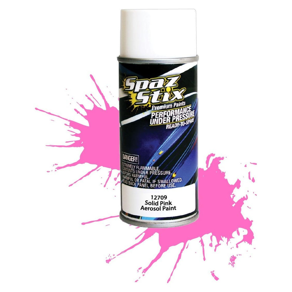 Spaz Stix Solid Pink Paint, Aerosol 3.5oz 104ml Can SZX12709