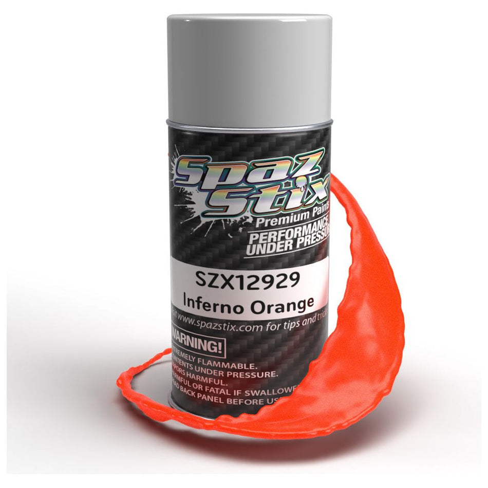 Spaz Stix Inferno Orange Paint, Aerosol 3.5oz 104ml Can SZX12929