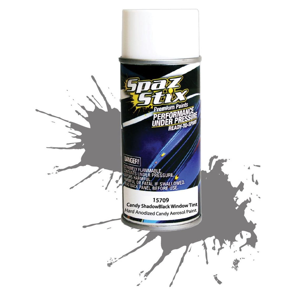 Spaz Stix Translucent Black for Window Tint/Drop Shadows, Aerosol 3.5oz 104ml Can SZX15709