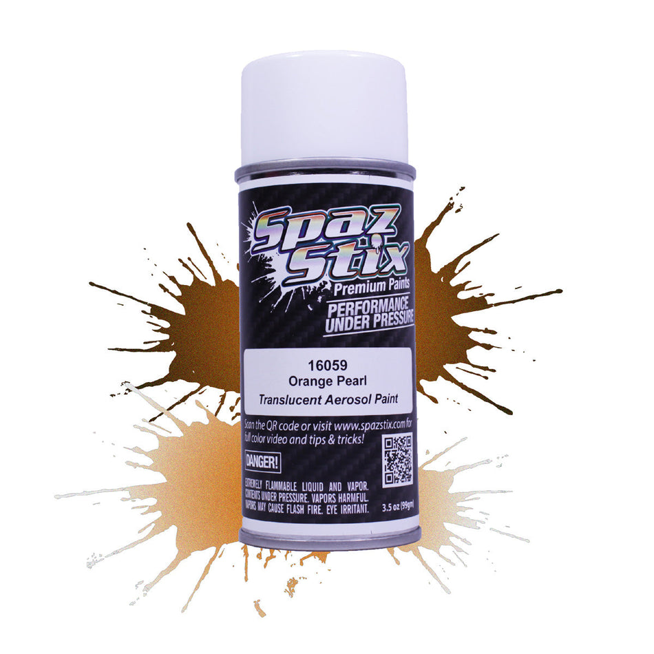 Spaz Stix Orange Pearl Paint, Aerosol 3.5oz 104ml Can SZX16059