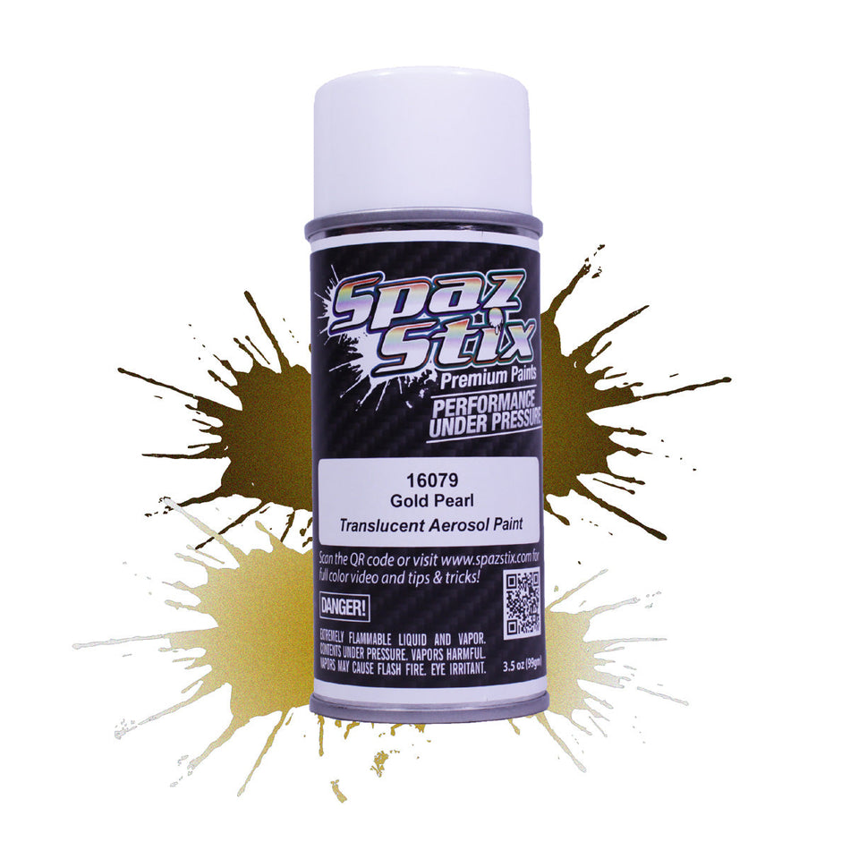 Spaz Stix Gold Pearl Paint, Aerosol 3.5oz 104ml Can SZX16079