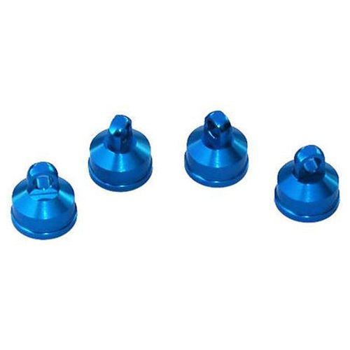 Traxxas 7764A Shock Caps, aluminum (blue-anodized for GTX shocks w/ spacers)